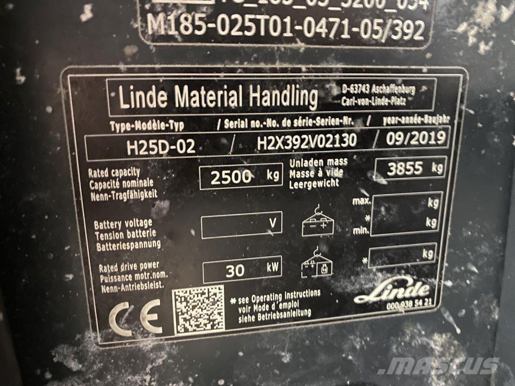 Linde H25D-02 Diesel Stapler