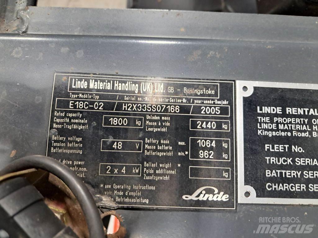 Linde E18C-02 Elektro Stapler