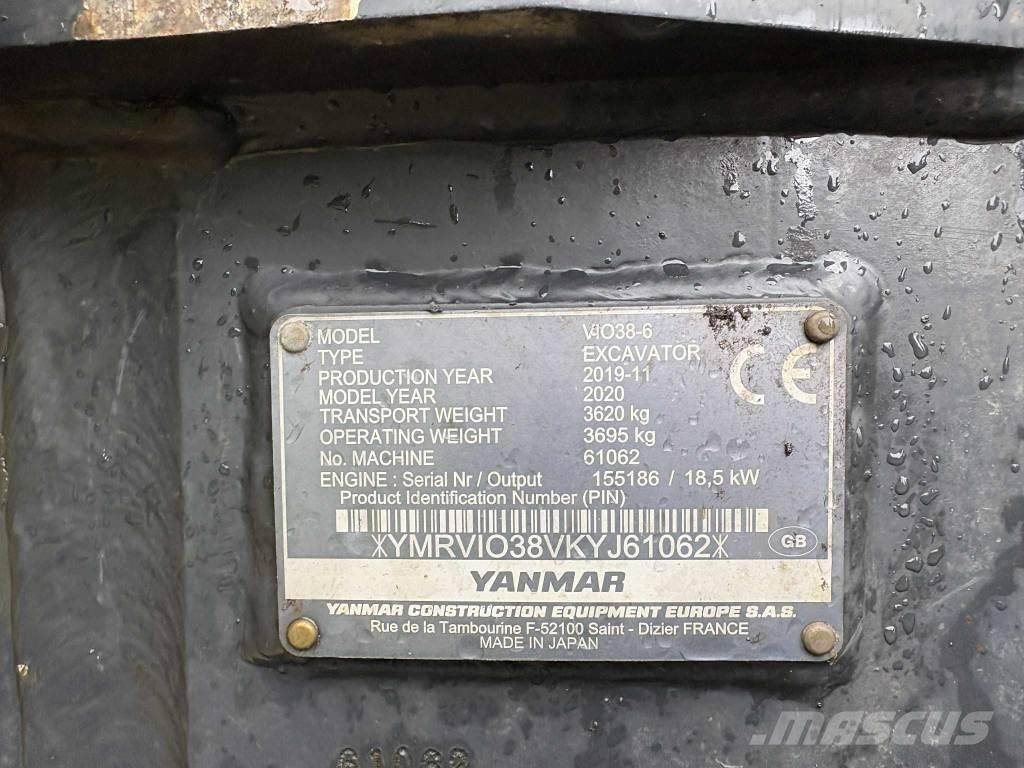 Yanmar Vio 38 Minibagger < 7t
