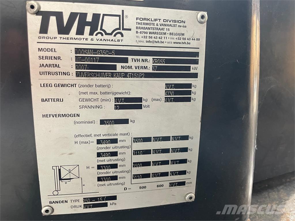 Doosan G35C-5 Gas Stapler