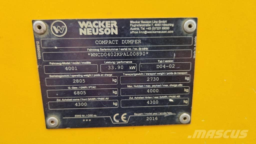 Wacker Neuson 4001 Minidumper
