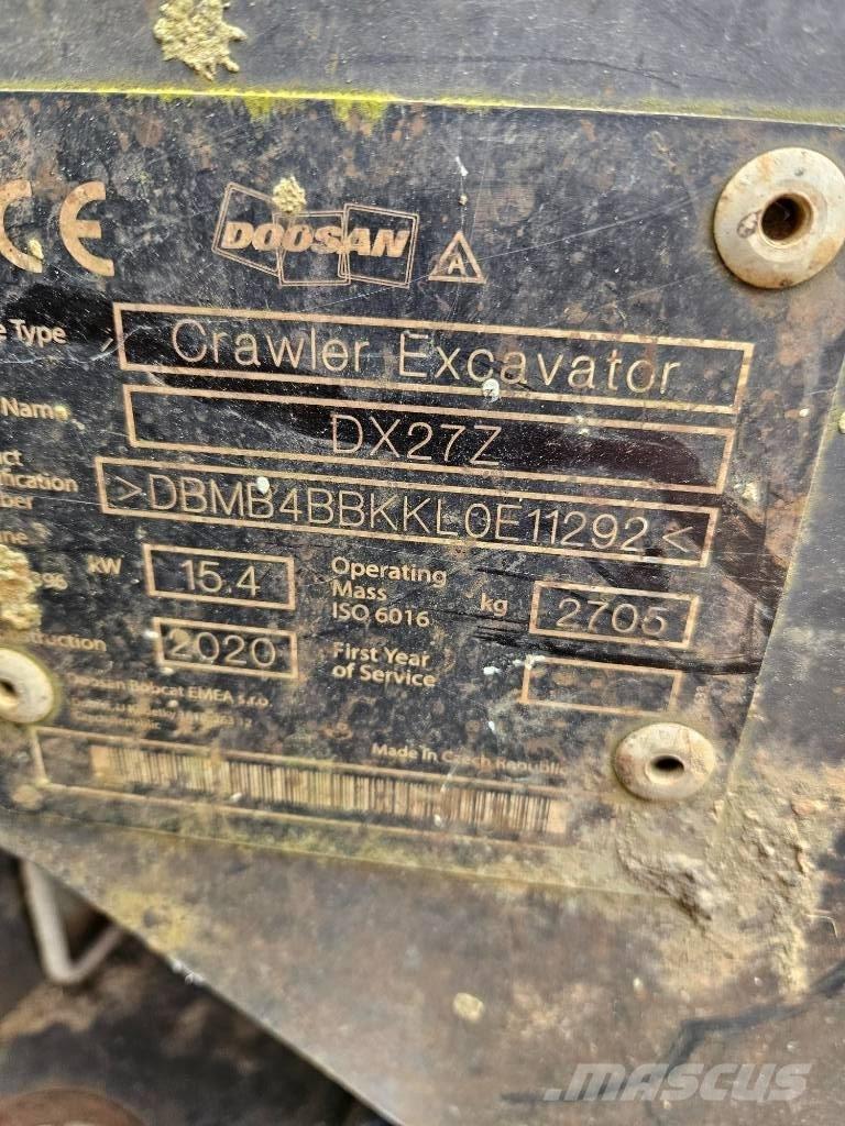 Doosan DX 27 Z Minibagger < 7t