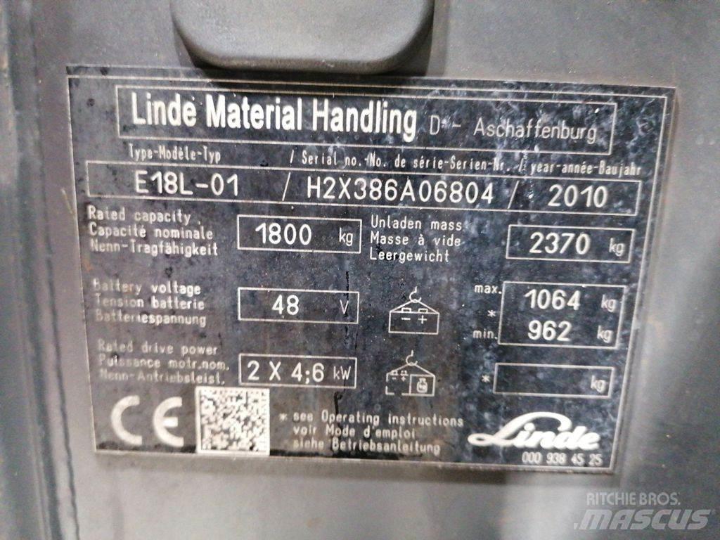 Linde E18L-01 Elektro Stapler
