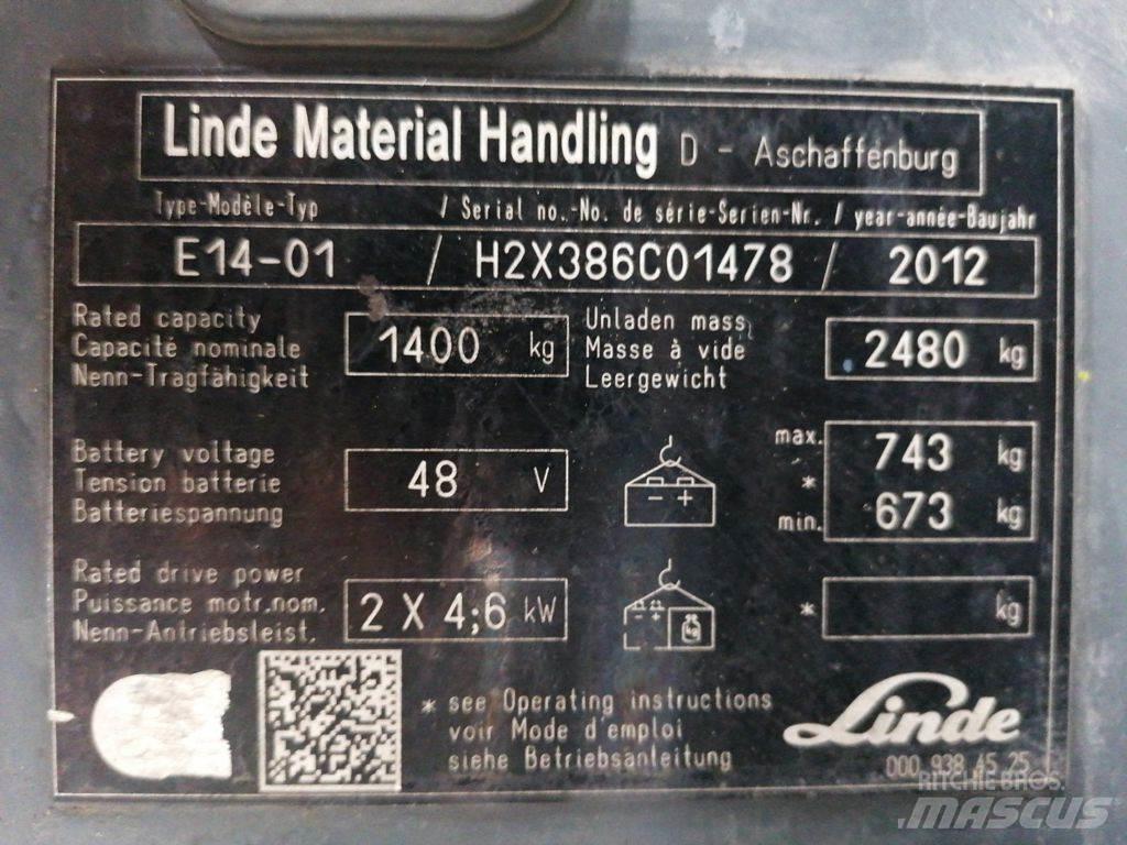 Linde E14-01 Elektro Stapler