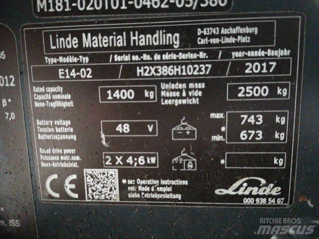 Linde E14-02 Elektro Stapler