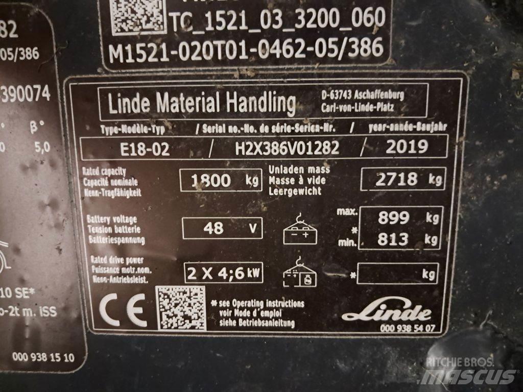 Linde E18-02 Elektro Stapler
