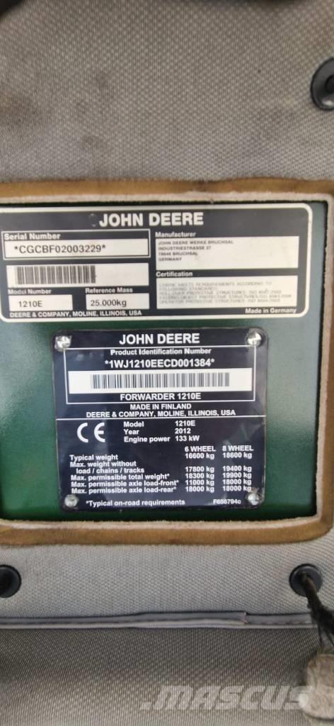 John Deere 1210 E Forwarder