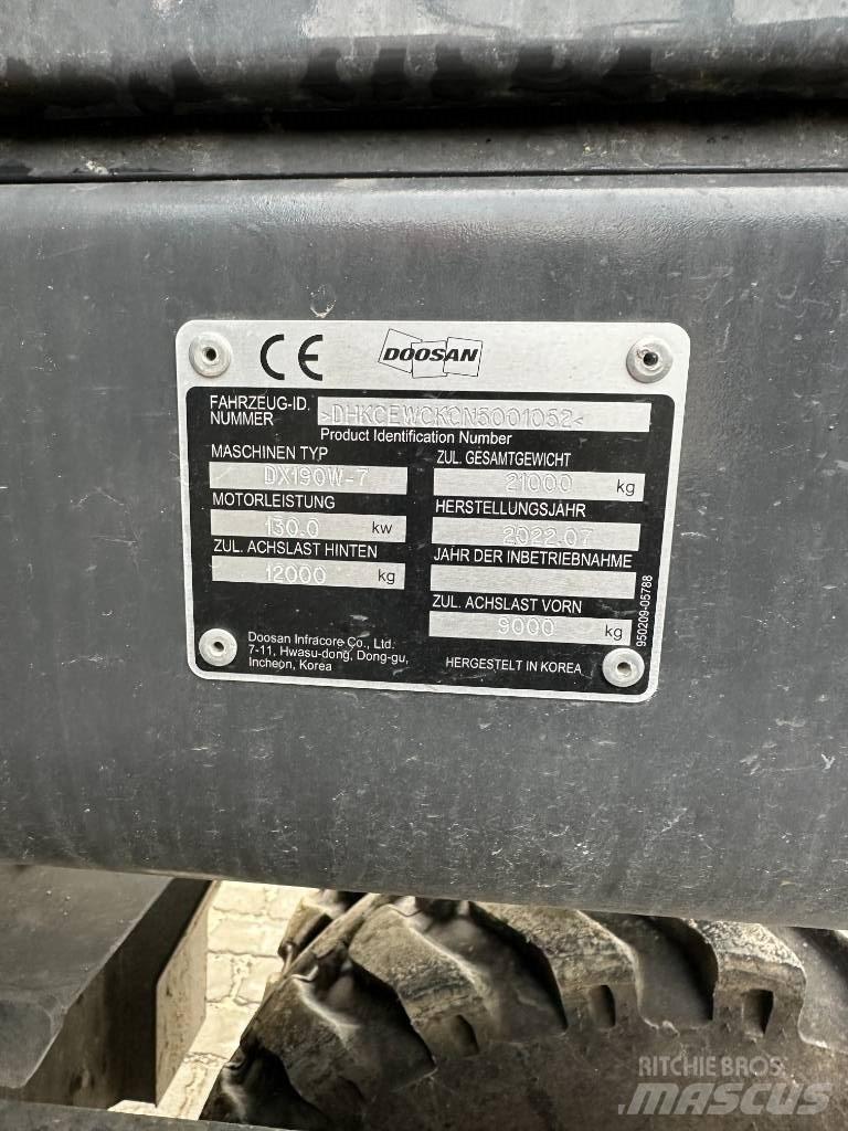 Doosan DX 190 W-7 Mobilbagger