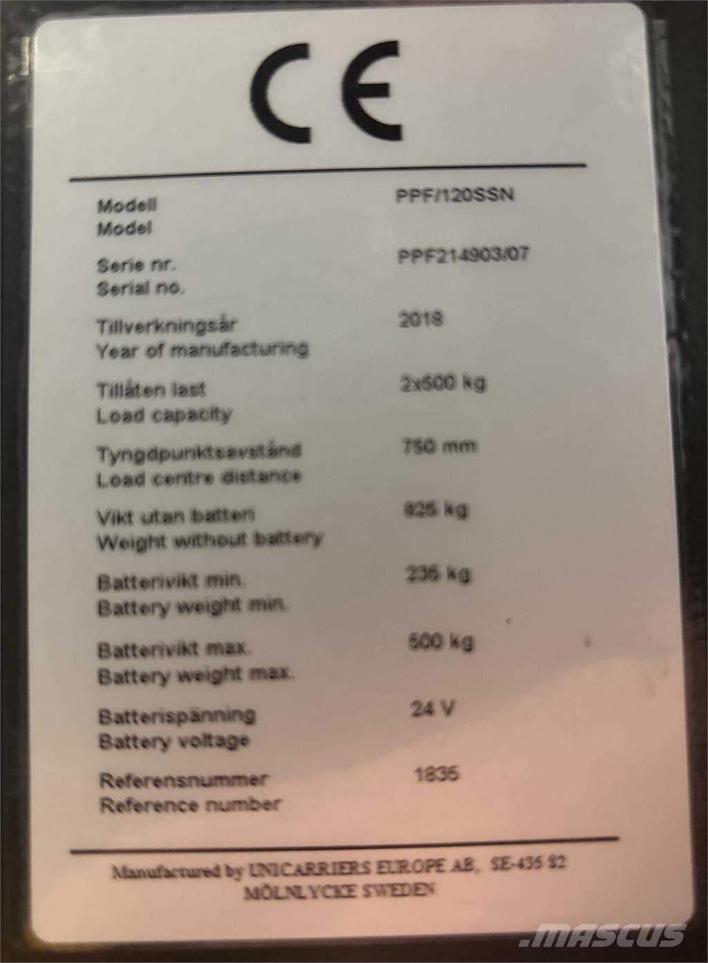 Atlet PPF120 Niederhub-Kommissionierer