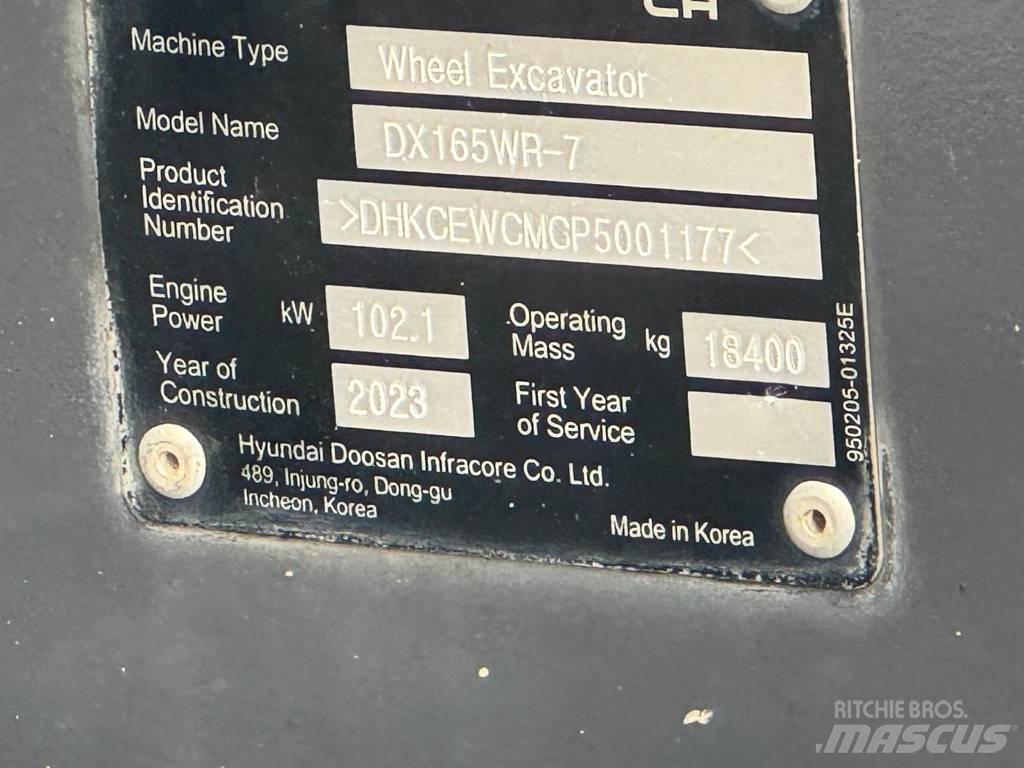 Doosan DX165WR-7 Mobilbagger
