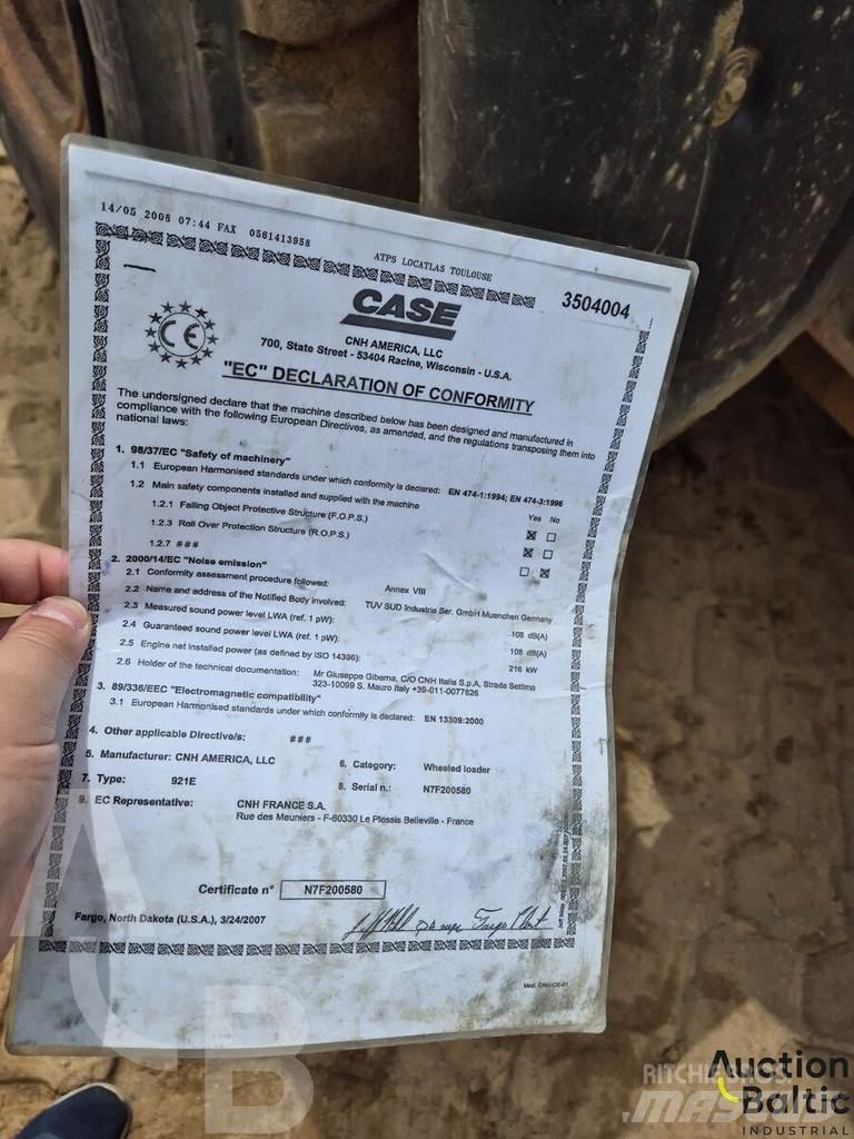CASE 921 E Radlader