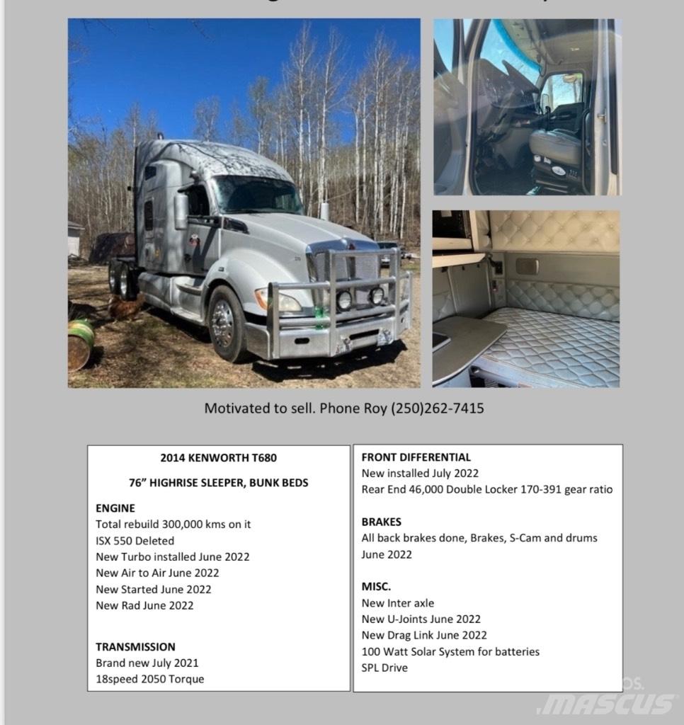 Kenworth T680 Sattelzugmaschinen