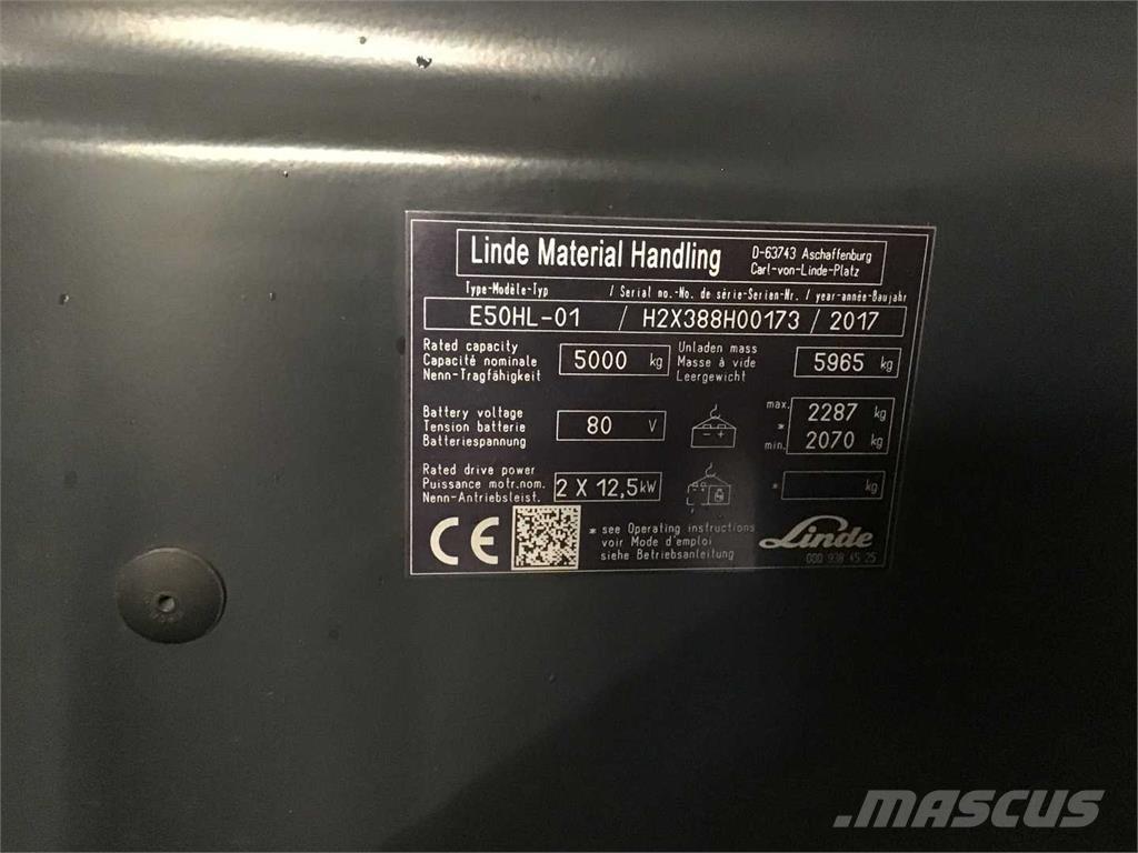 Linde E50HL Elektro Stapler