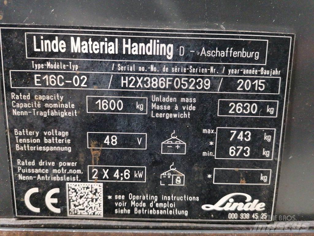 Linde E16C-02 Elektro Stapler