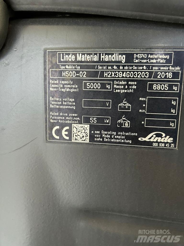 Linde H50D-02 EVO Diesel Stapler