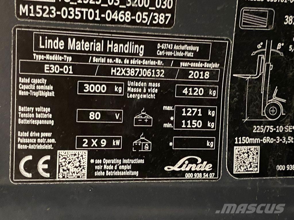 Linde E30-01 Elektro Stapler