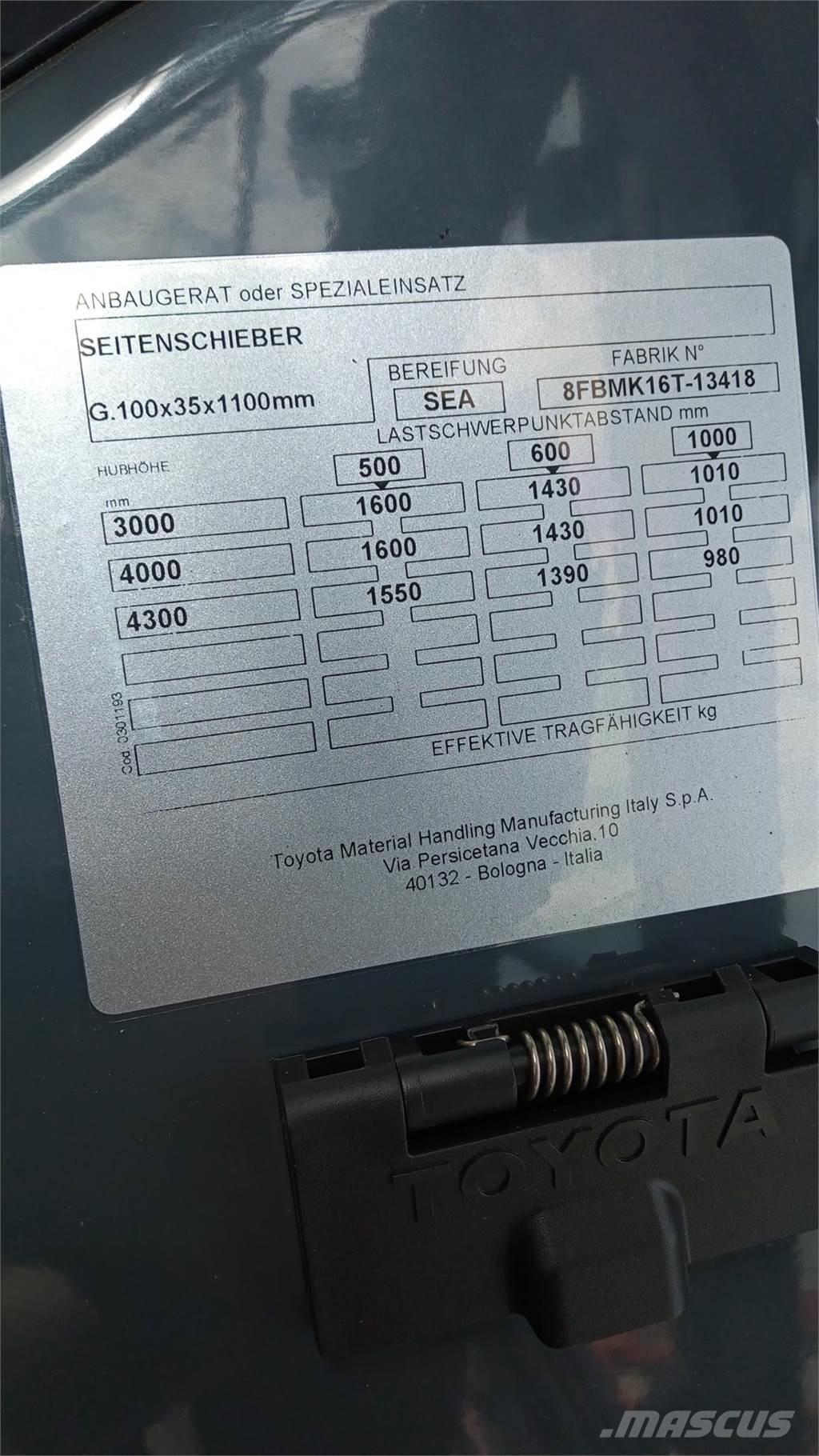 Toyota 8FBMK16T Elektro Stapler