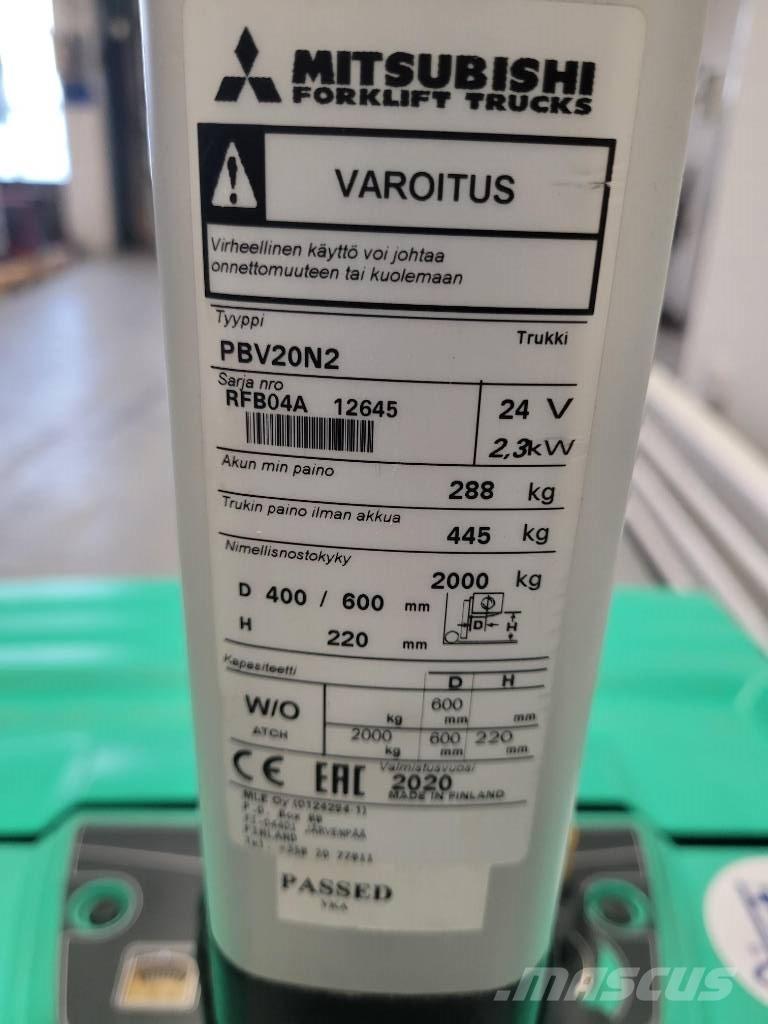 Mitsubishi PBV 20 N2 Gabelstapler mit Fahrerstand