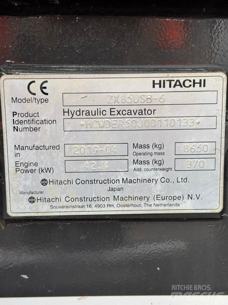 Hitachi ZX 85 US B-6 Midibagger  7t - 12t