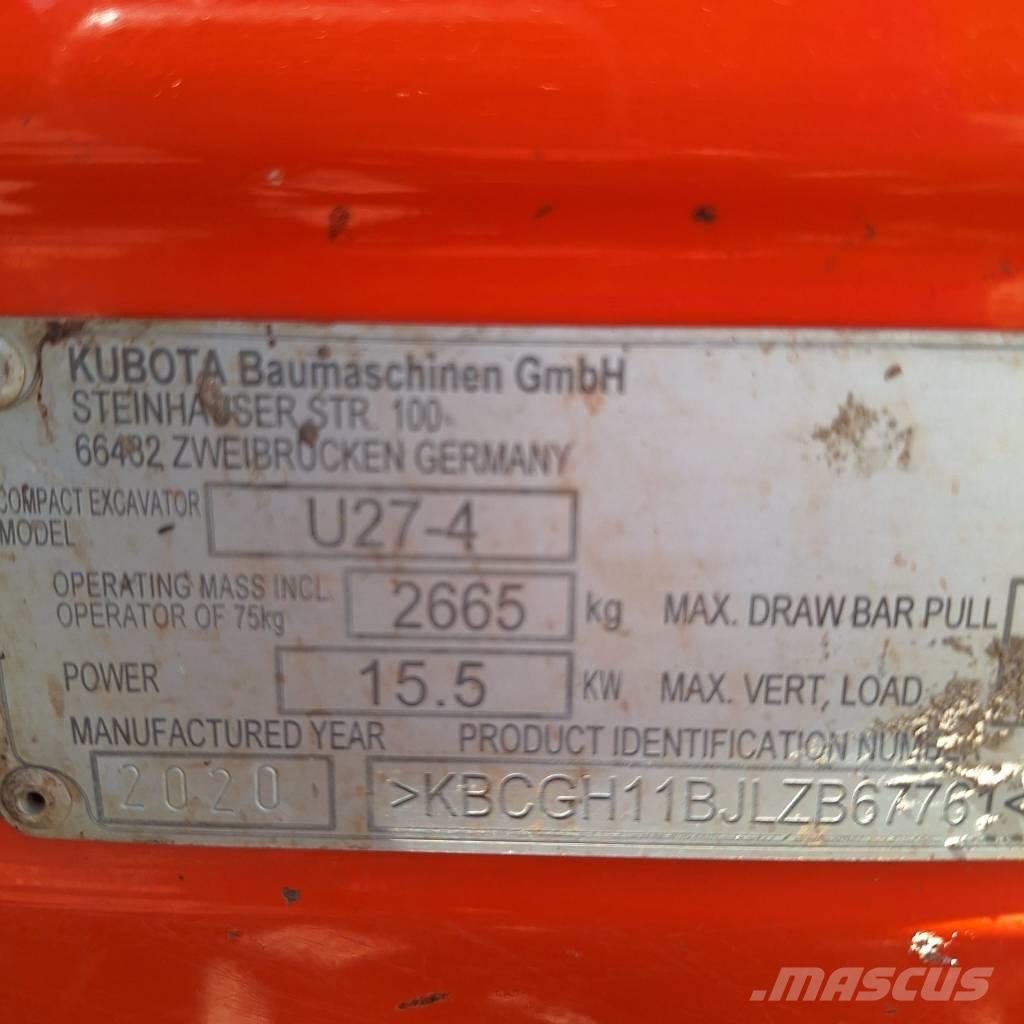 Kubota U 27-4 Minibagger < 7t