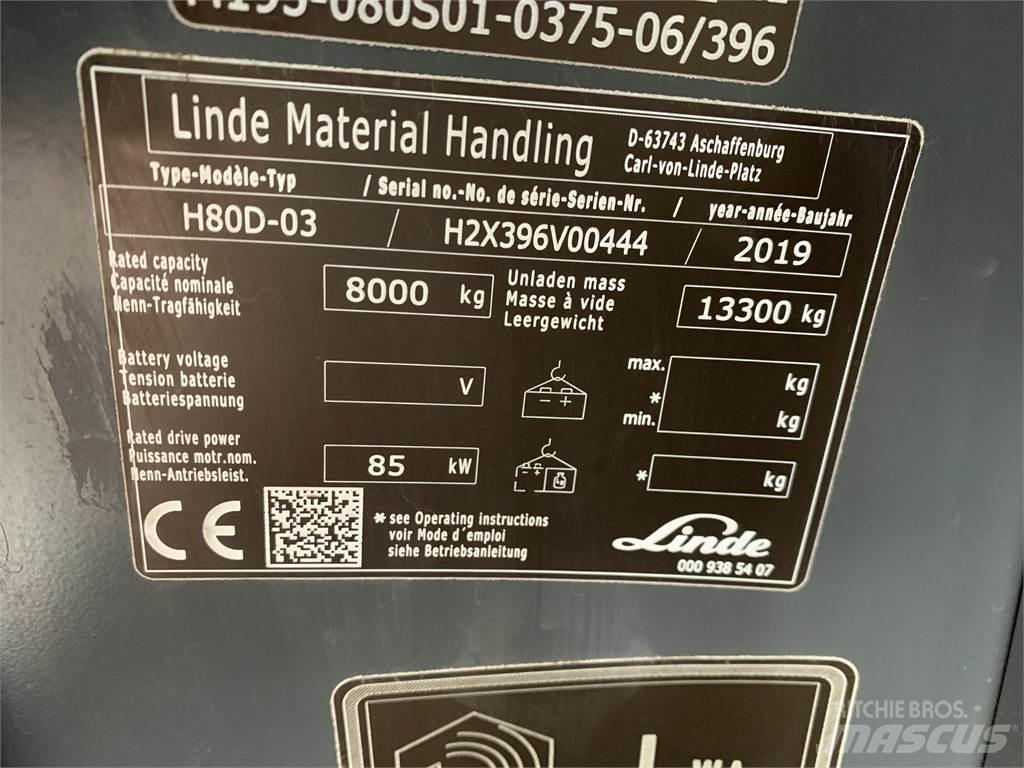 Linde H80D Diesel Stapler