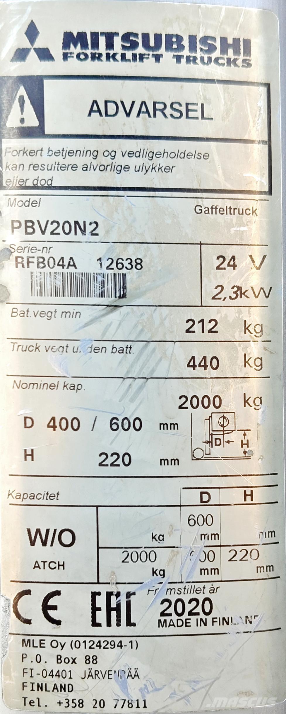 Mitsubishi PBV20N2 Elektro Plattformwagen