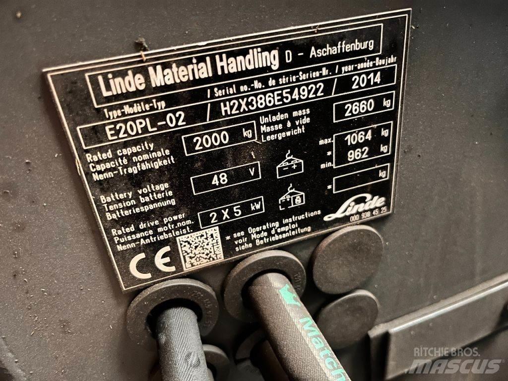 Linde E20PL-02 Elektro Stapler