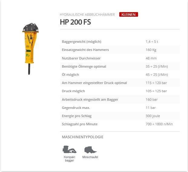 Indeco HP 200 FS Hammer / Brecher