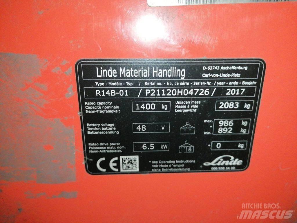 Linde R14B-01 Schubmaststapler