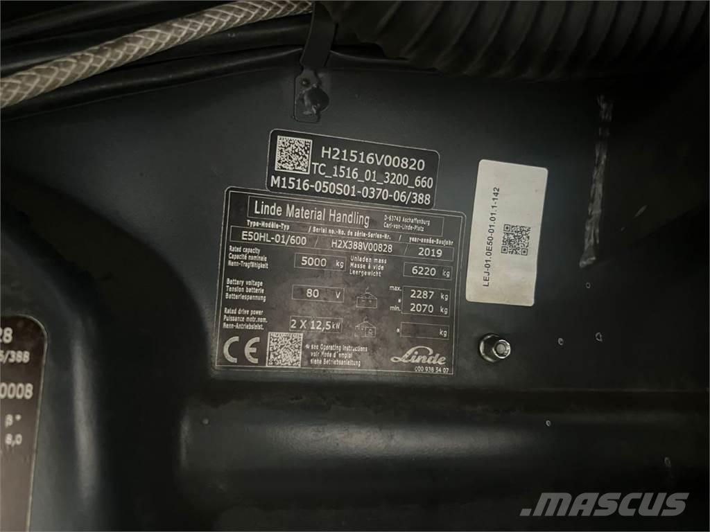 Linde E50HL-01 / 600 Elektro Stapler