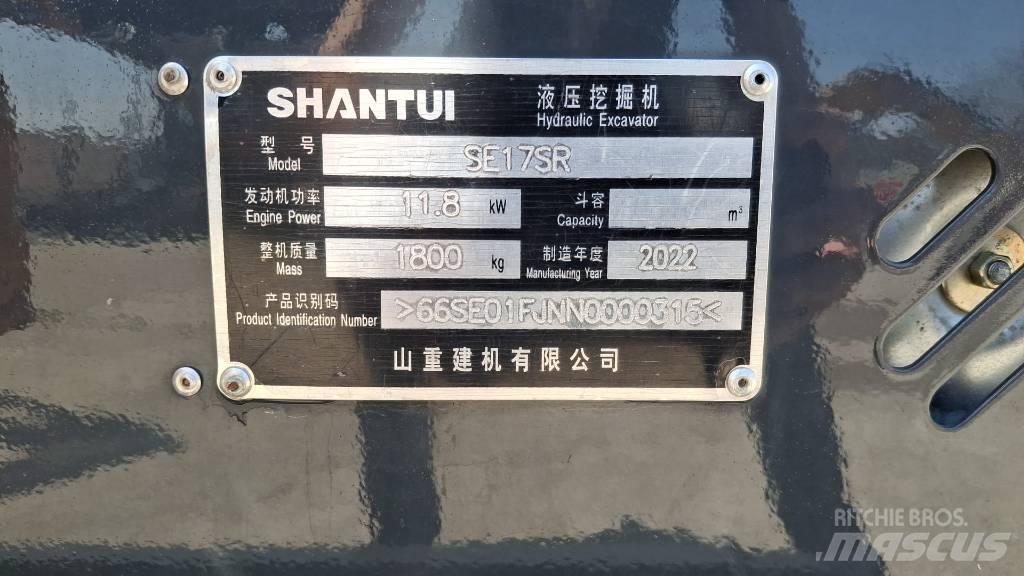 Shantui SE 17 SR Minibagger < 7t