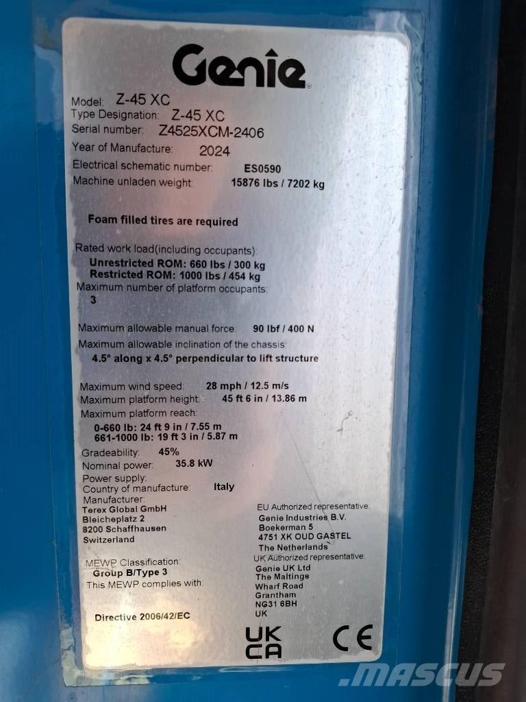 Genie Z45XC Gelenkteleskoparbeitsbühnen