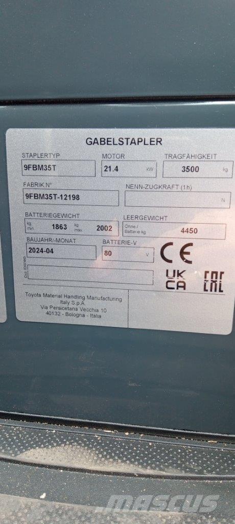 Toyota 9FBM35T Elektro Stapler