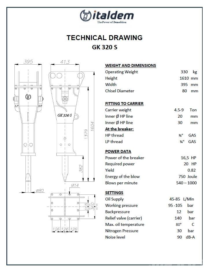 Italdem GK320S Hammer / Brecher