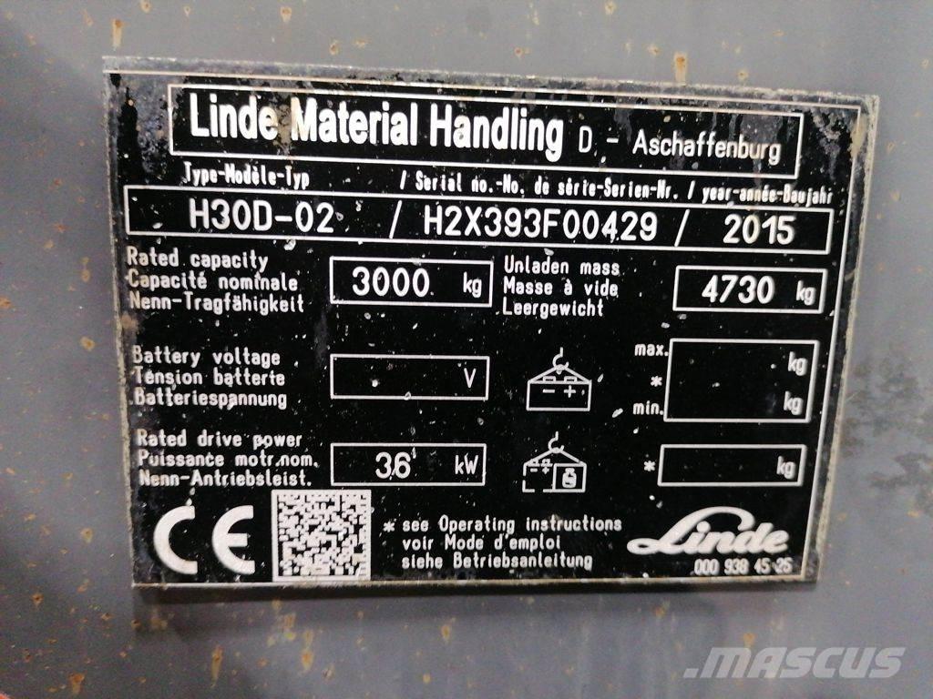 Linde H30D-02 Diesel Stapler