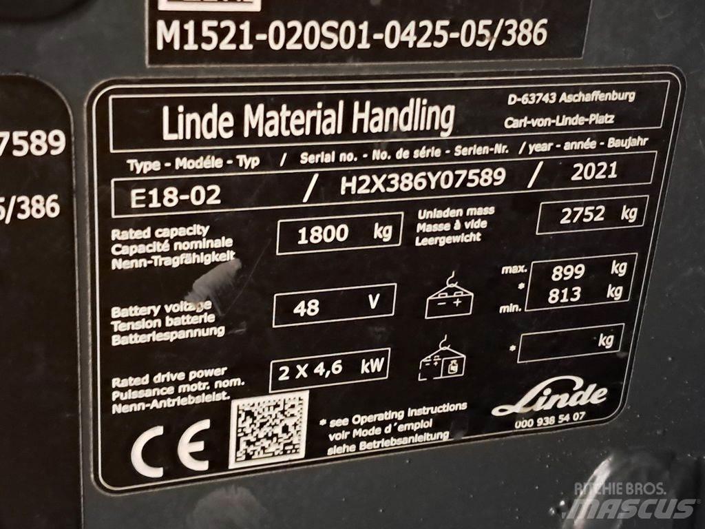 Linde E18-02 Elektro Stapler