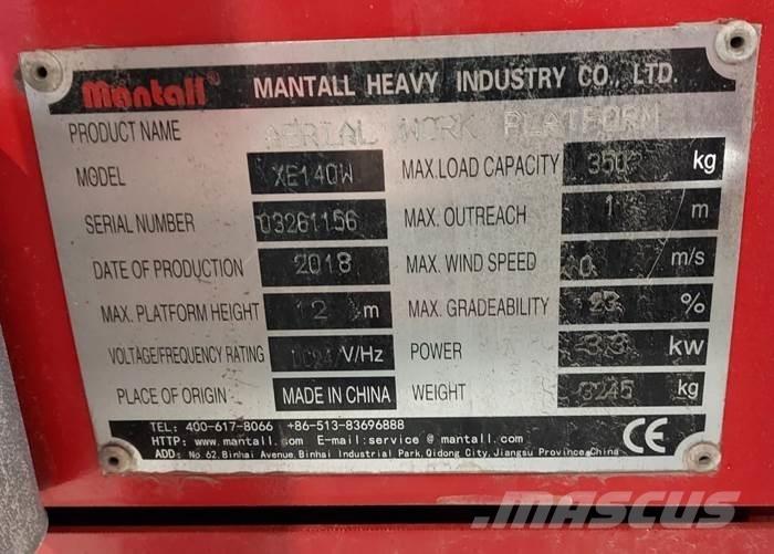 Mantall XE140W Scheren-Arbeitsbühnen