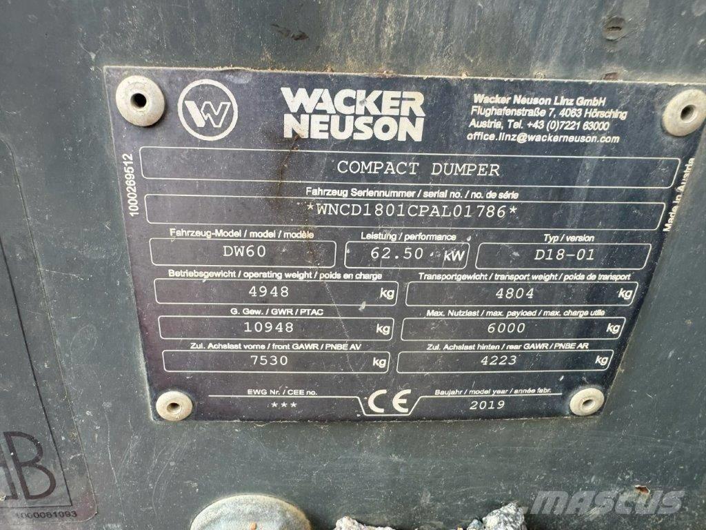 Wacker Neuson DW 60 Minidumper