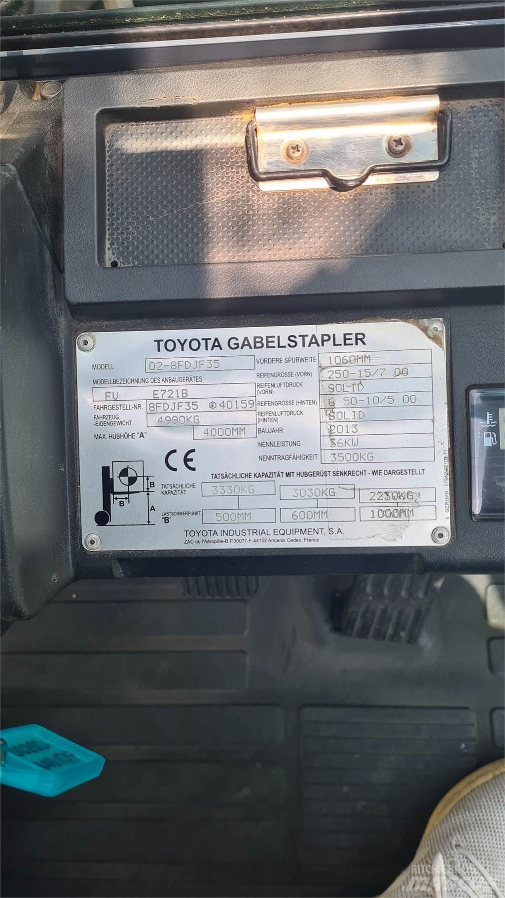 Toyota 02-8FDJF35 Diesel Stapler