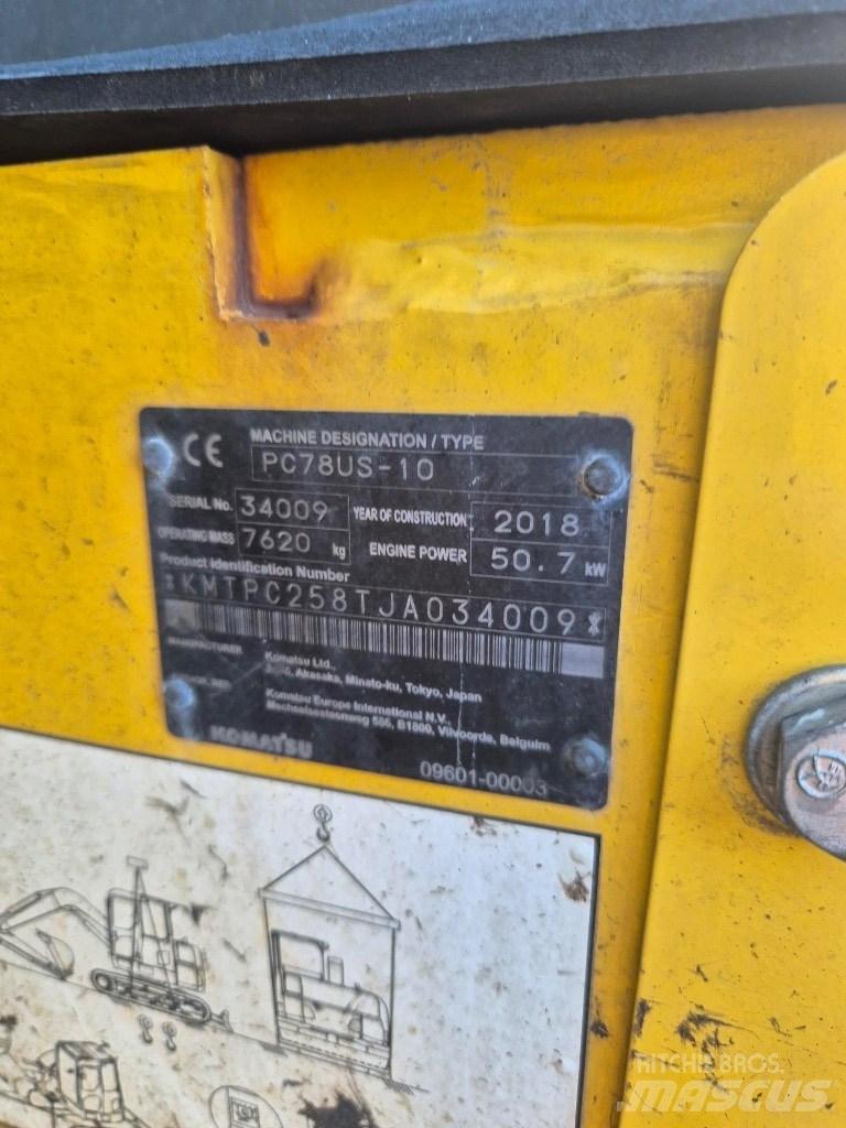 Komatsu Pc 78us-10 Midibagger  7t - 12t