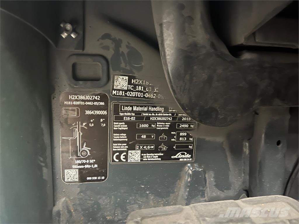 Linde E16-02 Elektro Stapler