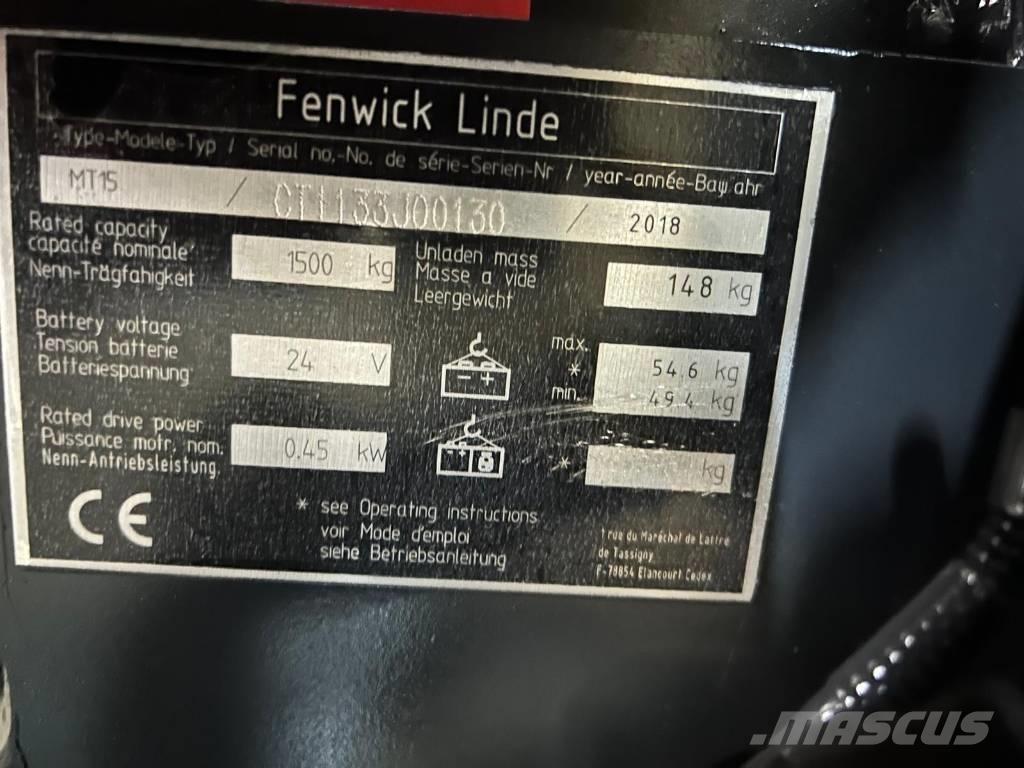 Linde MT 15 Niedergabelstapler