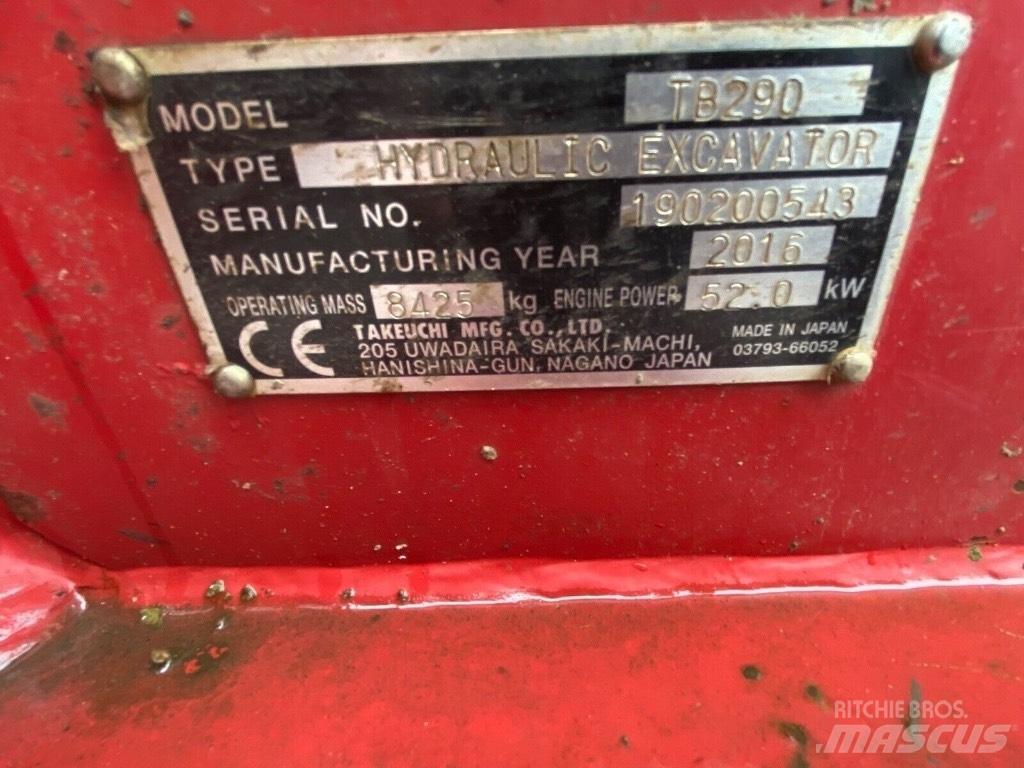 Takeuchi TB 290 Midibagger  7t - 12t