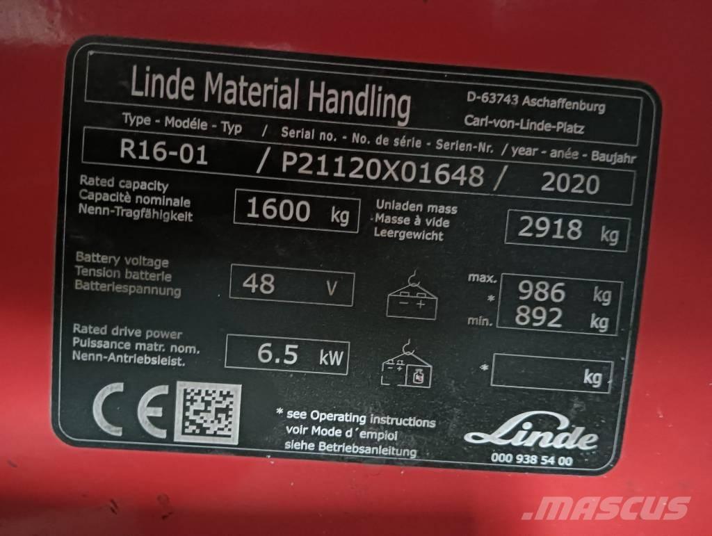 Linde R 16 Schubmaststapler