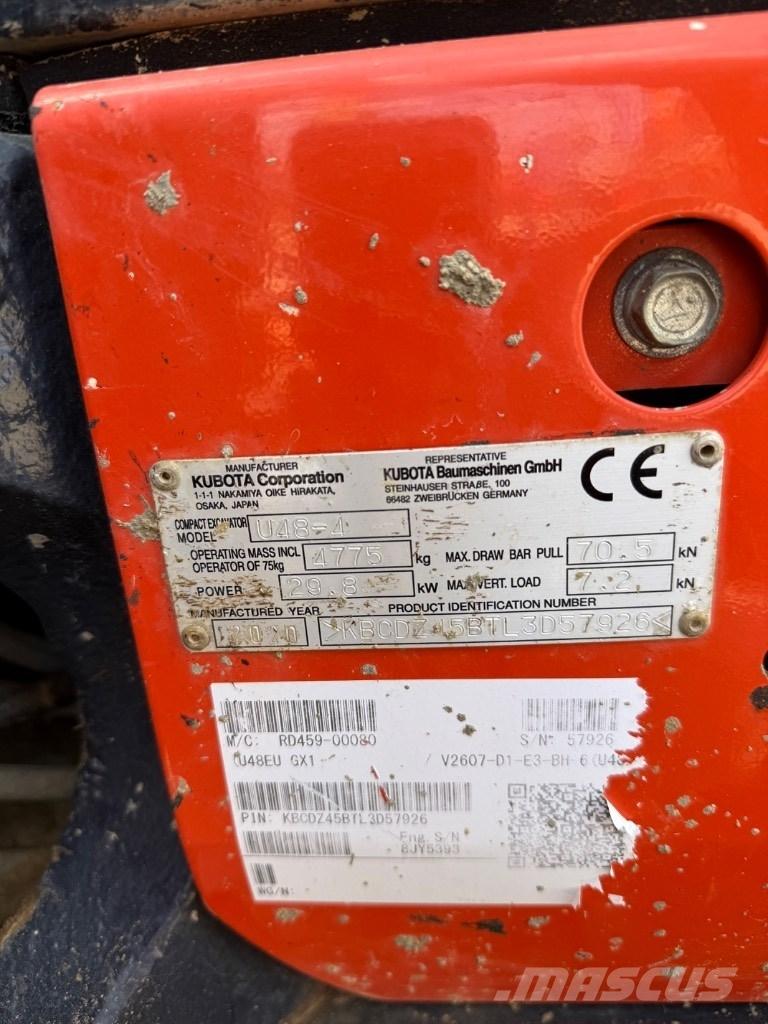 Kubota U 48 Minibagger < 7t