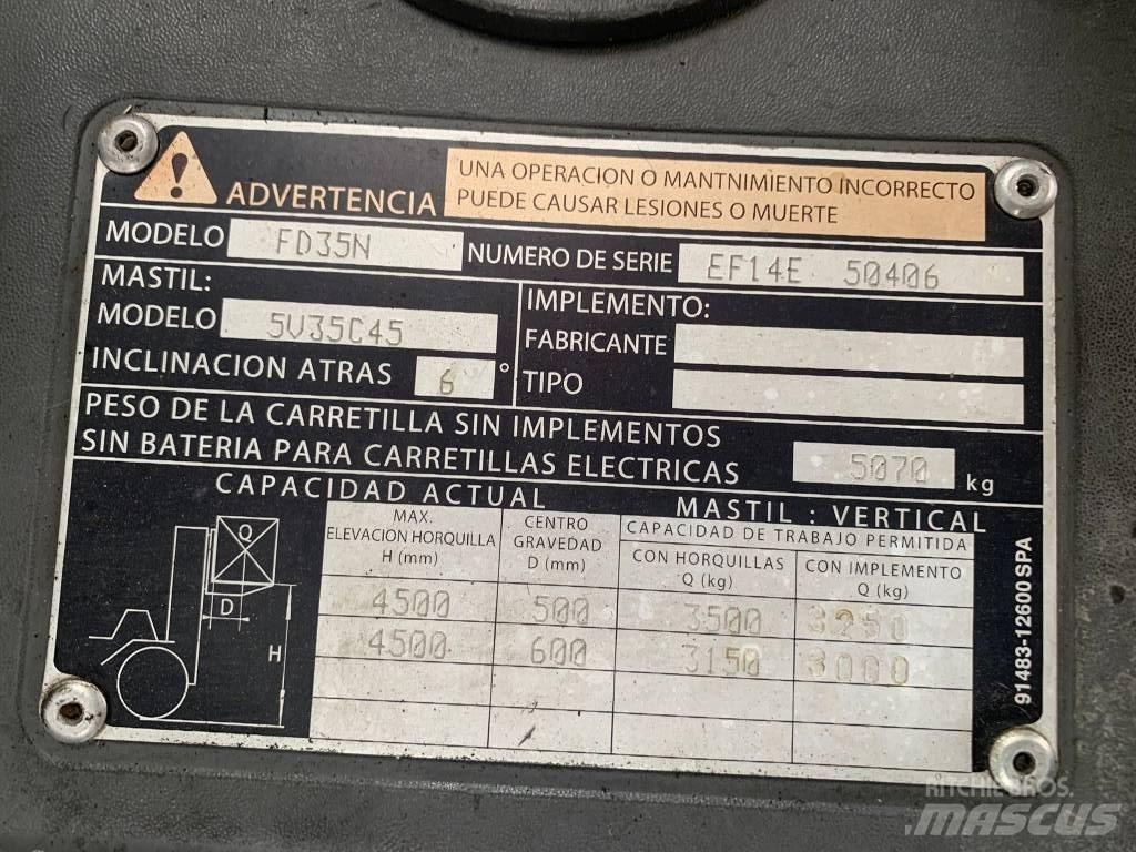 Mitsubishi FD35N Diesel Stapler