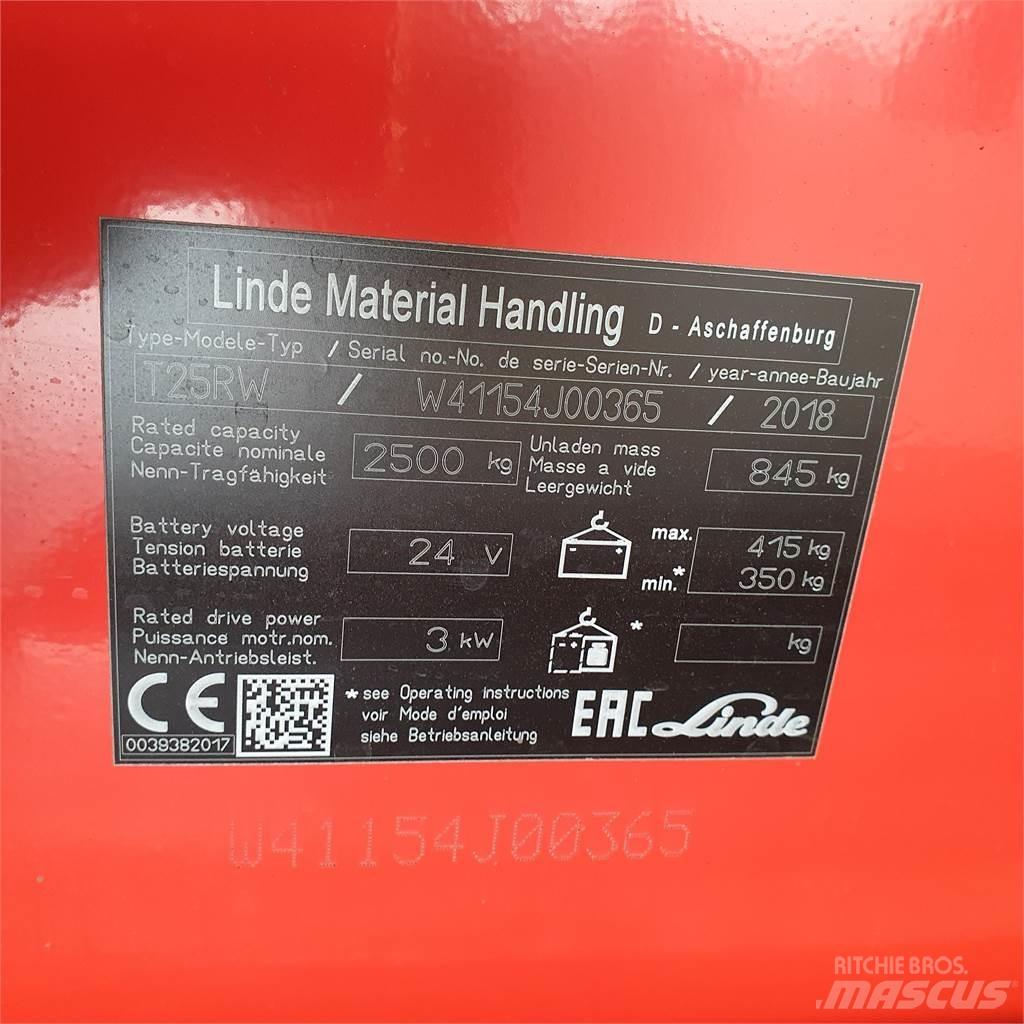 Linde T25RW-lang Niedergabelstapler