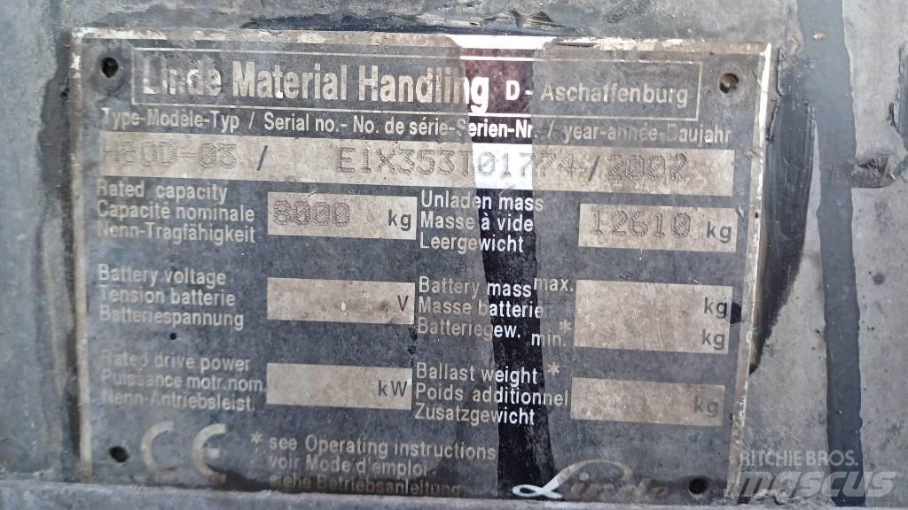 Linde H80D-03 Diesel Stapler