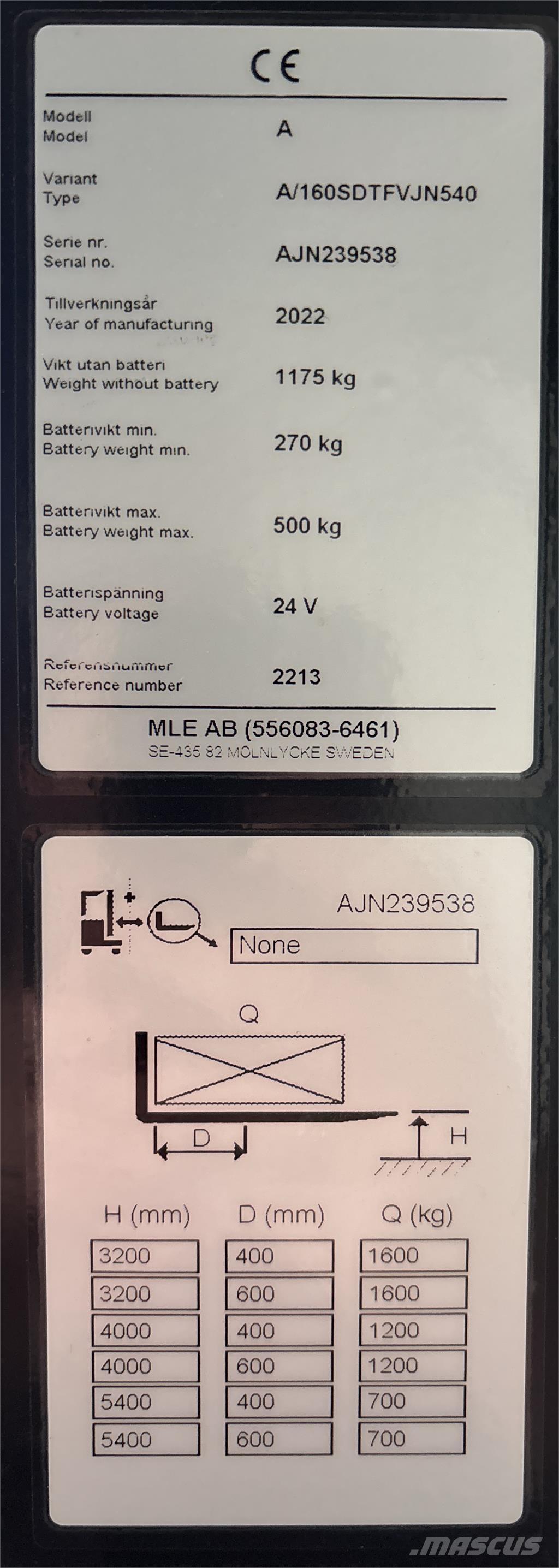 Atlet A160 Selbstfahrstapler