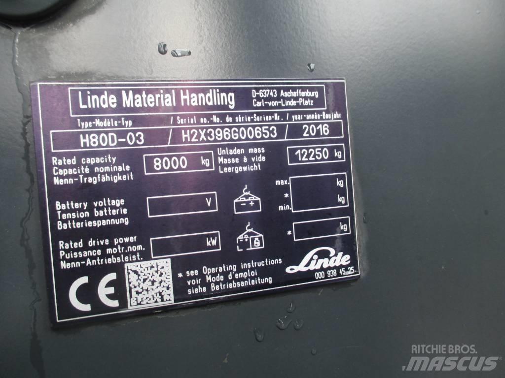 Linde H80D Diesel Stapler